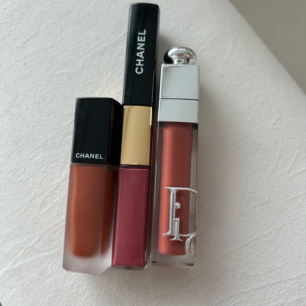 Chanel & Dior Lipstick Set - Red and Brown Shades